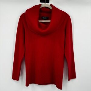 Claudia Nichole Cashmere Red Cowl‎ Neck Sweater Size Small